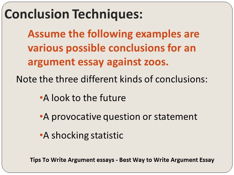 best way to write an argumentative essay